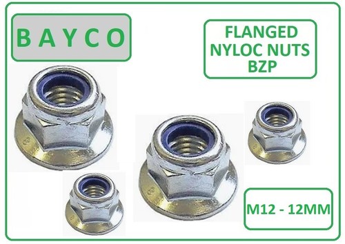 M12 12mm flanged - flanged, nut