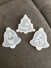 Set Of 3 Silicone Moulds - Resin - Crafting - Christmas Decorations