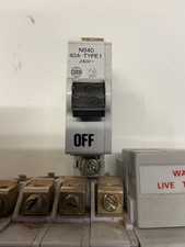 WYLEX NB40 40A TYPE 1 SINGLE POLE M6 CIRCUIT BREAKER SP 40 AMP MCB STOTZ KONTAKT