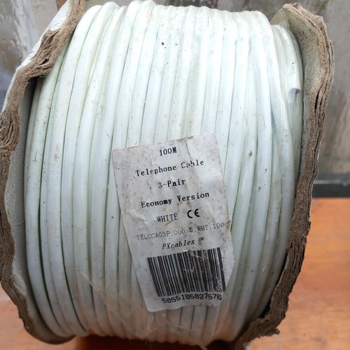 Telephone cable pair white - telephone,
