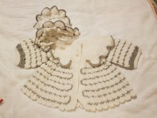 Hand Crochet Coat And Bonnet