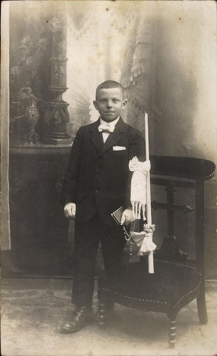 Photo postcard boy - boy, suit