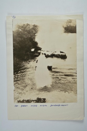Japanese barges under - under, aerial