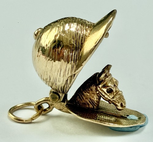 Rare 9ct yellow gold jockey - “rare,