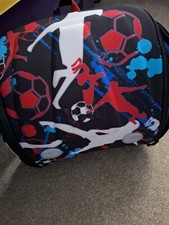 CHILDREN'S BOYS FOOTBALL RUCKSACK BAG FOR SCHOOL TRAVEL INC ACTIVITY PACK Black 