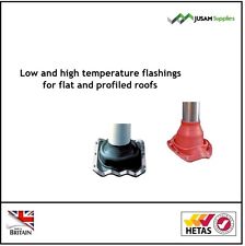 Roof flashing Flat/Corrugated Roofs 4 Twin Wall Flue Pipe & Wood burning Stoves