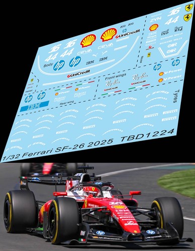 Decals for ferrari f1 - 1/32 ,