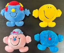 Vintage Mr Men & Little Miss/Gosh! Soft Toy Plush Character Bundle (2001) x4