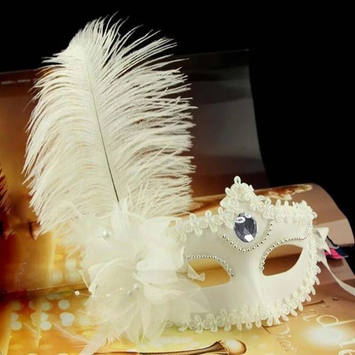 Halloween feather mask - halloween,