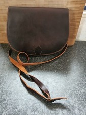 Ladies Vintage Conker Brown Leather Saddle Bag
