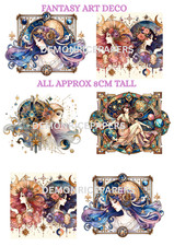 UK PRINTED A4 LASER PRINTED RICE PAPER DESIGN ART DECO  FANTASY