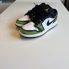 Nike Air Jordan 1 Low SE GS DO8244 003 Wear-Away Electric Green Shoe UK 6 Eur 40