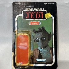 1983 Vintage Star Wars Greedo Cardback With Bubble Made In Spain Pbp Kenner