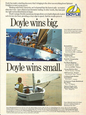 1988 Doyle Sailmakers Yacht Boat Race Optimist Dinghy Sailboat vintage Print AD