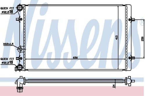 Nissens radiator for golf - radiator, vw