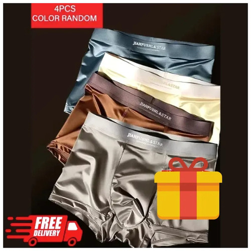 4pcs men ice - silk, underwear