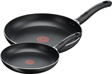 Tefal Taste Twin Frying Pan Set 20/28Cm Non-Stick Aluminium Black - B189S244