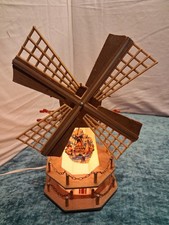 Vintage Wooden Windmill Lamp 