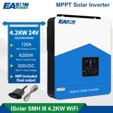 4.2KW 24V 3.2KW 24V 2.2KW 12V Solar Off Grid Inverter 120A MPPT WIFI Output UK