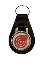   BLACK  LEATHER KEYRING/ FOB