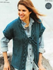 0182 LADIES ARAN WAISTCOAT