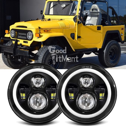 Pair led headlights h l - 7",