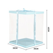 Large Clear PVC Gift Boxes Cake Candy Packaging Transparent Box Wedding Favors