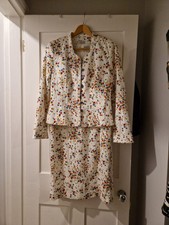 Caroline Charles Multicoloured Dress And Blazer Size Uk 14