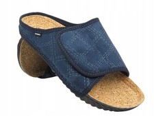 Men's Navy Velco Slippers with
