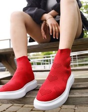 Love Moschino Red Sock Trainer