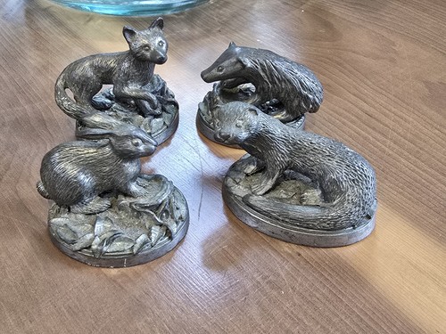 Pewter animals woodland - pewter,