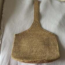 HELEN KAMINSKI Raffia Shoulder Bag with bamboo ring closure NWOT