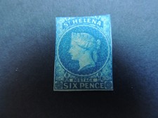1856 St Helena 6d blue imperf