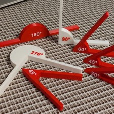 Angle Measuring Ruler with Marking Math Teaching Aid For Engineering Drafting