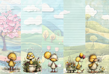 Spring Ducks A4 Writing