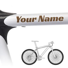 2 x Custom Bike Name Stickers