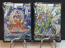 Jynx & Scyther CUSTOM Stained Glass Holo Cards -Display Only