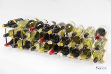 Cranville wine rack storage 20/30 bottle pine wood and metal wine rack assembled