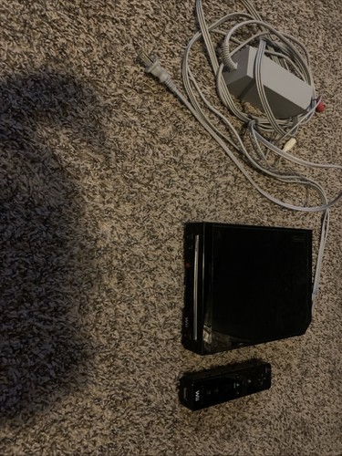 Nintendo wii black console - black,