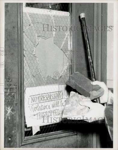 1969 press photo brick damage - brick,