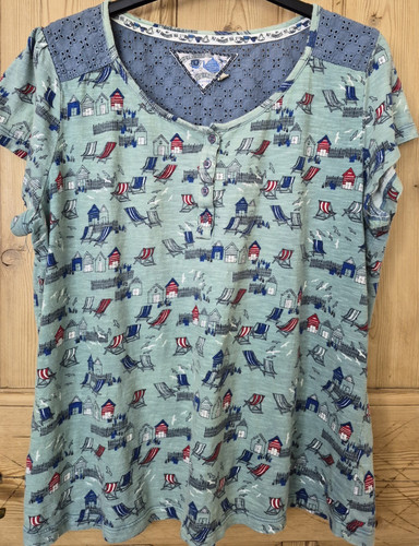 Mantaray beach print cotton - beach,