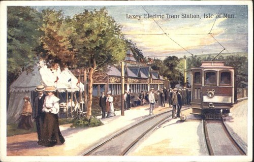 Laxey electric tram station - laxey,