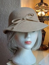 Hat camel wool felt vtg - hat,