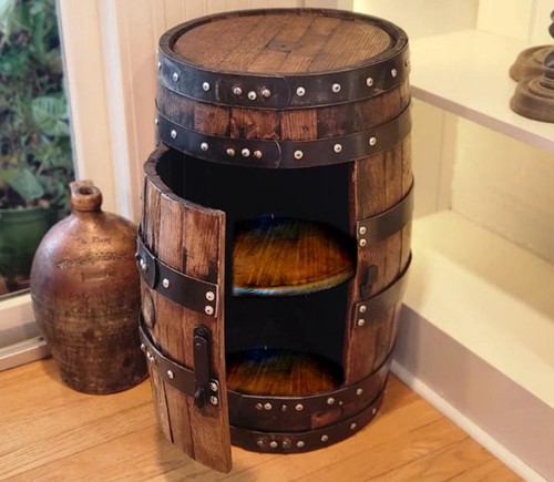 Full whisky barrel cabinet - whisky,