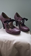 Burgundy Leather High Heel