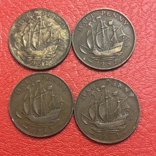 4 X 1952 Half Penny 1/2d George VI (A)