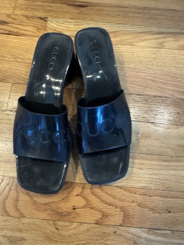 Gucci rubber slides - rubber,