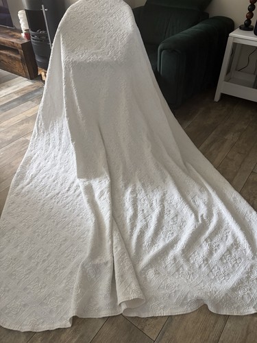Vintage cream woven - cream, floral
