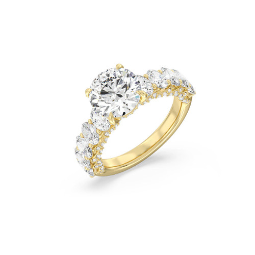 Diamond ring gold - gold, lab