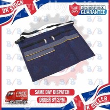 DENIM 5 POCKET MARKET TRADER APRON POUCH MONEY ADJUSTABLE WAIST STRAP BELT BAG